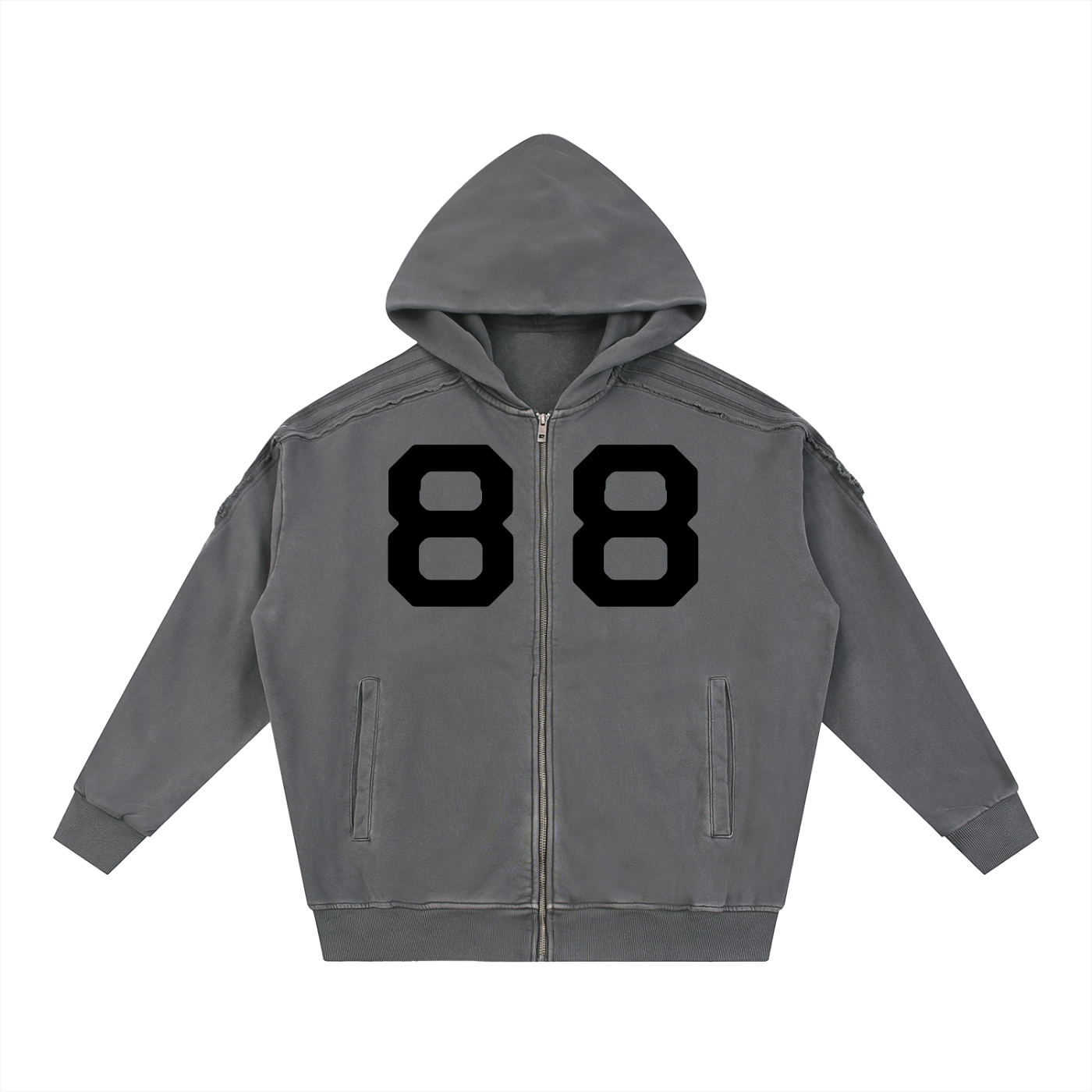 888 Raw Stripe Hoodie