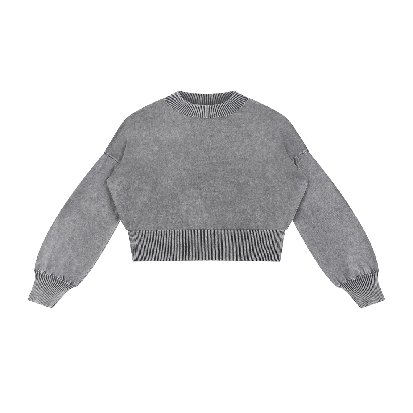 Balloon Sleeve Cropped Sweater