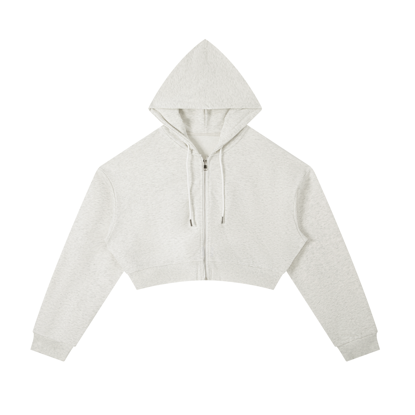 Cropped Zip-Up Hoodie