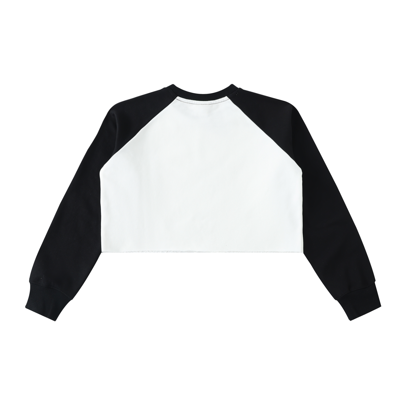 Retro Raw-Hem Crop Sweatshirt