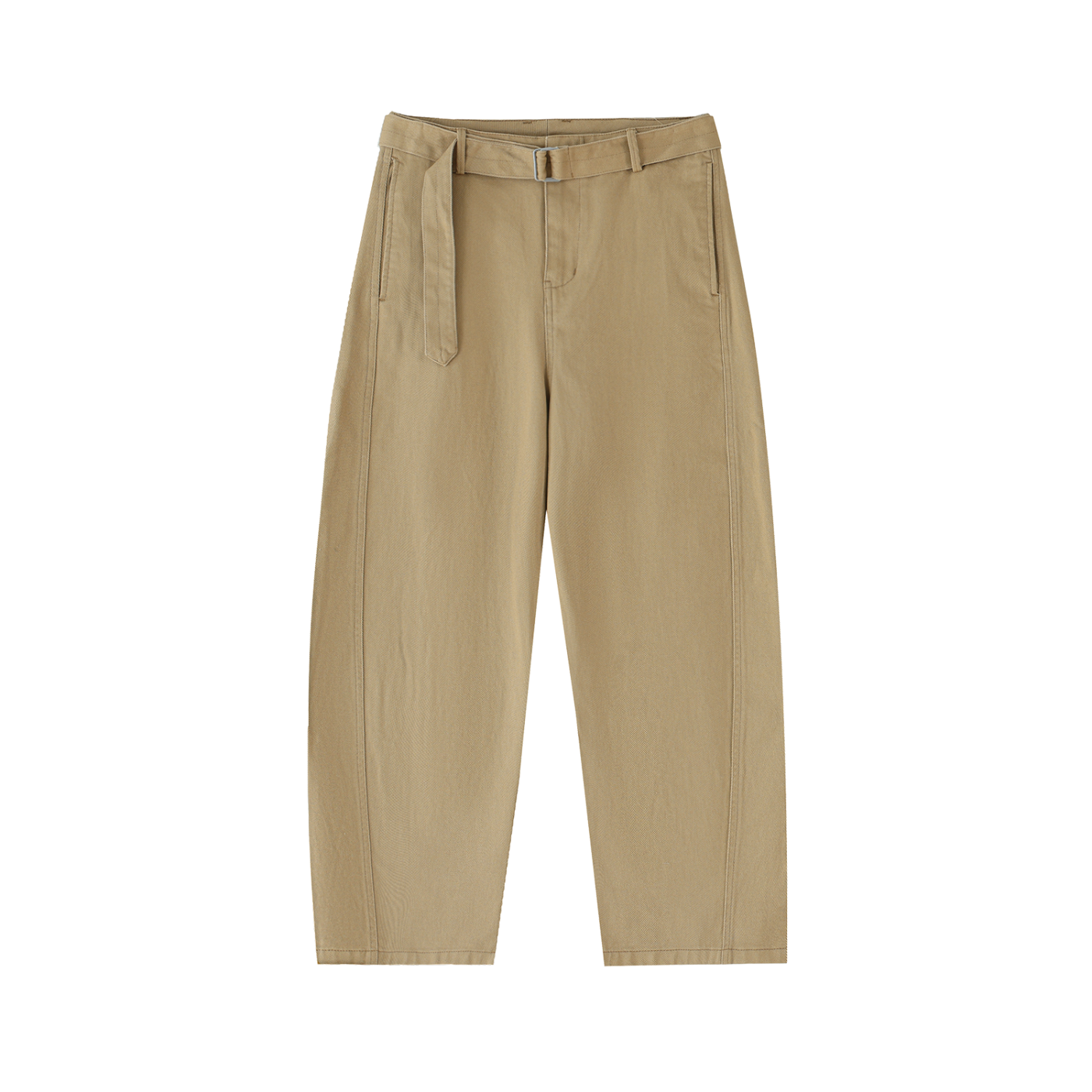 Belted Barrel Chino Pants