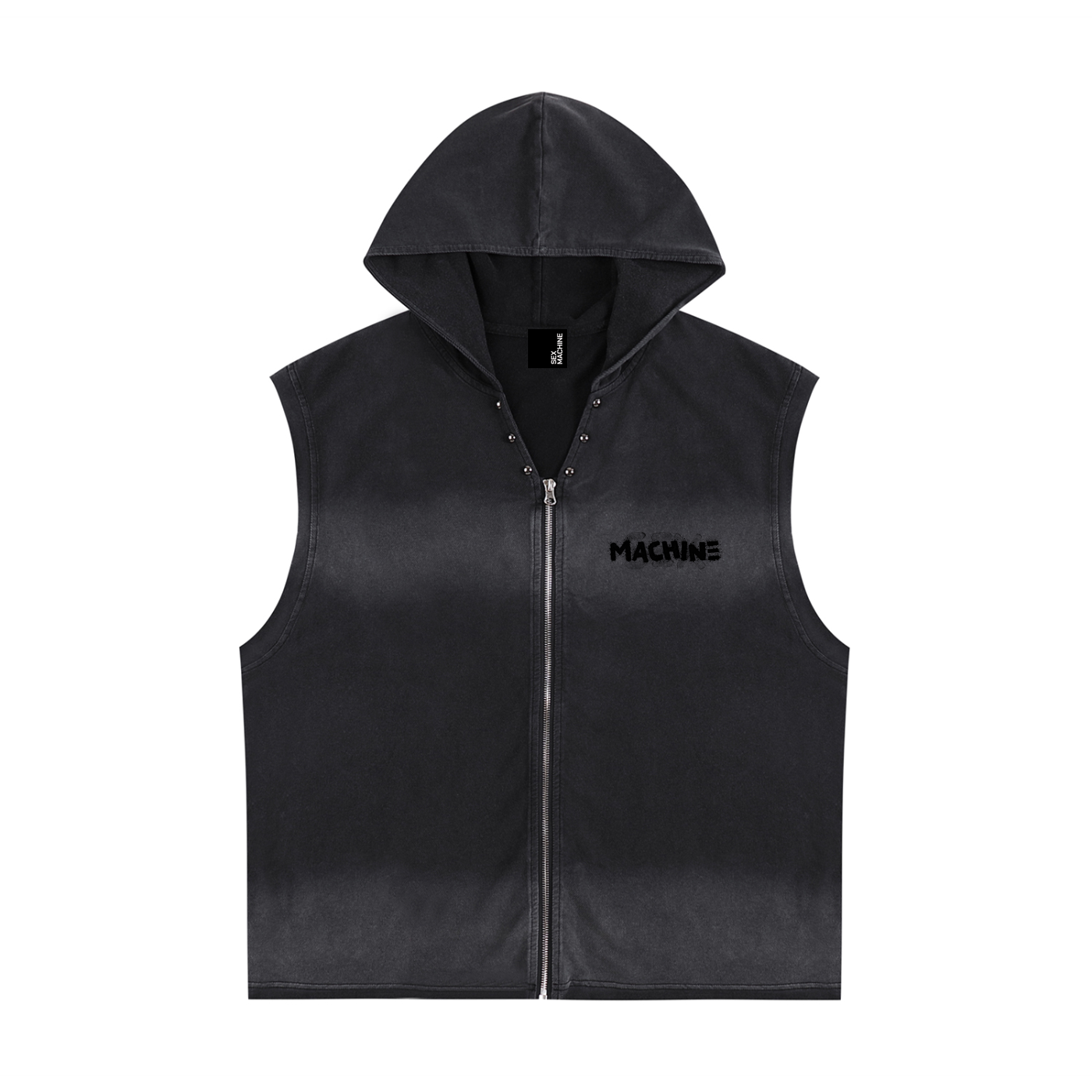Sex Machine Vintage Zip-Up Hooded Tank Top