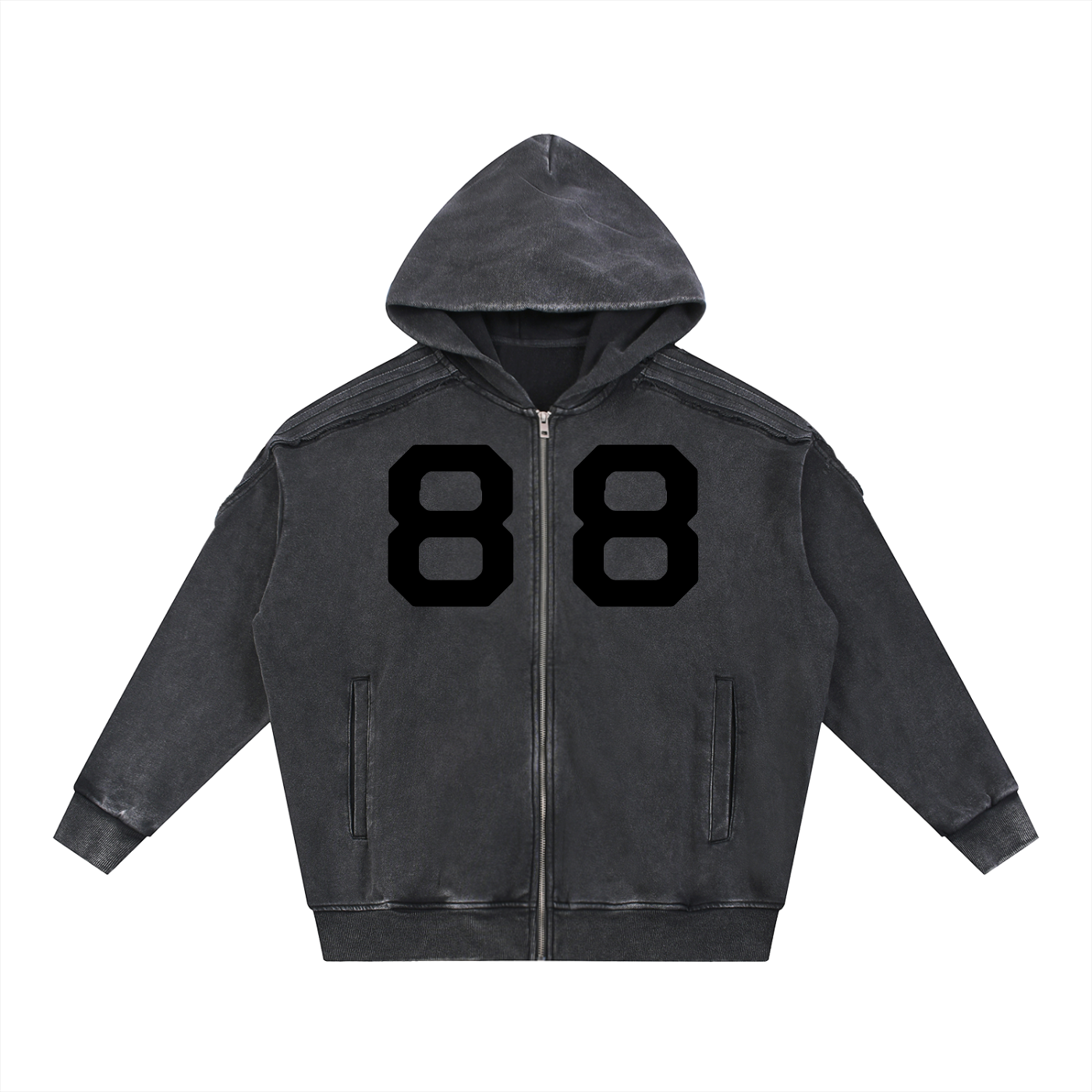 888 Raw Stripe Hoodie