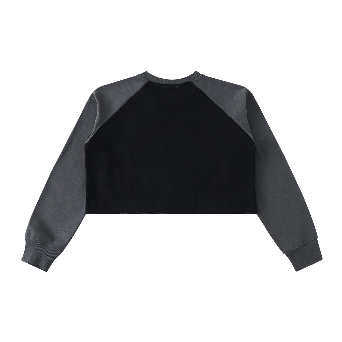 Retro Raw-Hem Crop Sweatshirt
