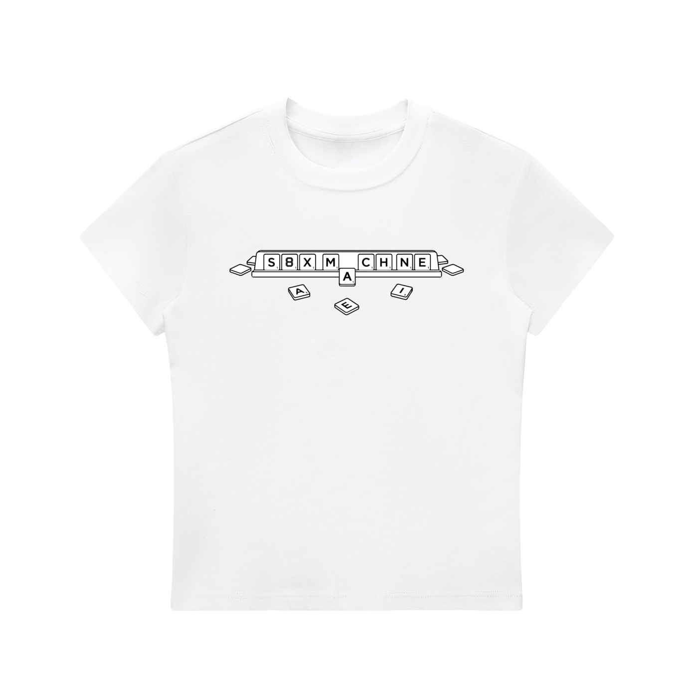 Scrabble Fitted Crewneck T-Shirt