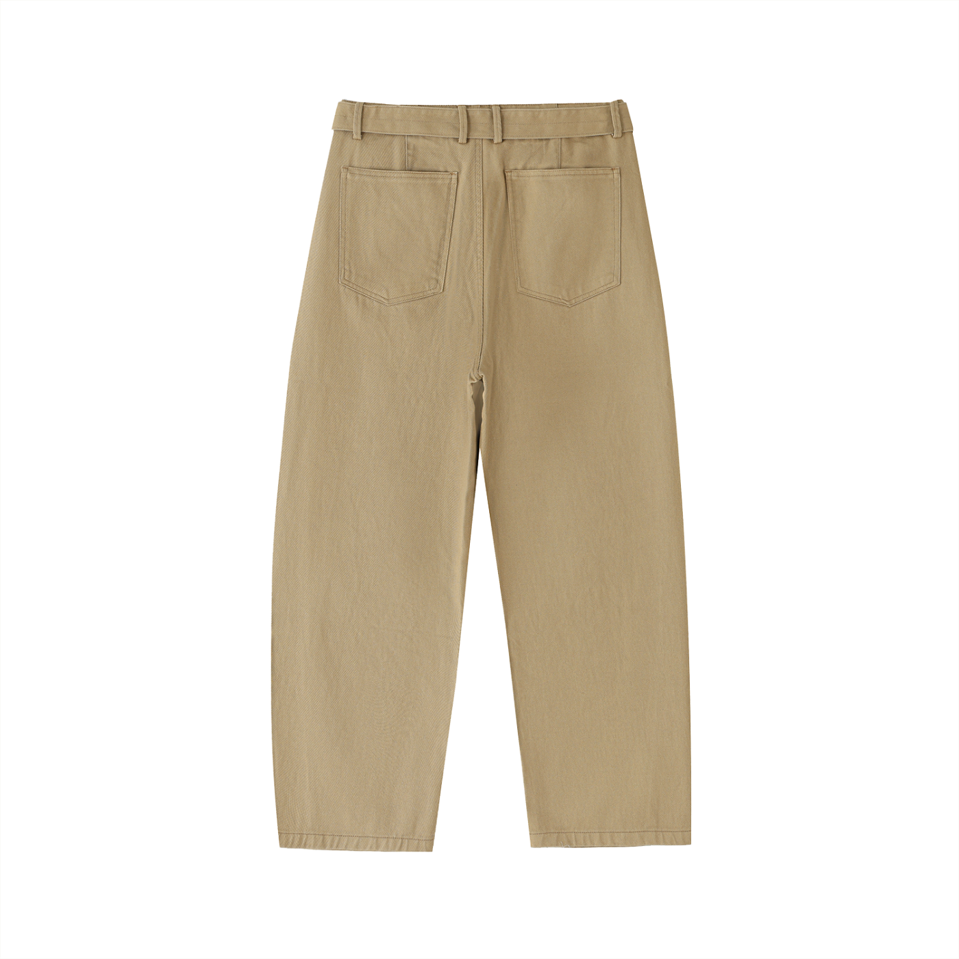 Belted Barrel Chino Pants