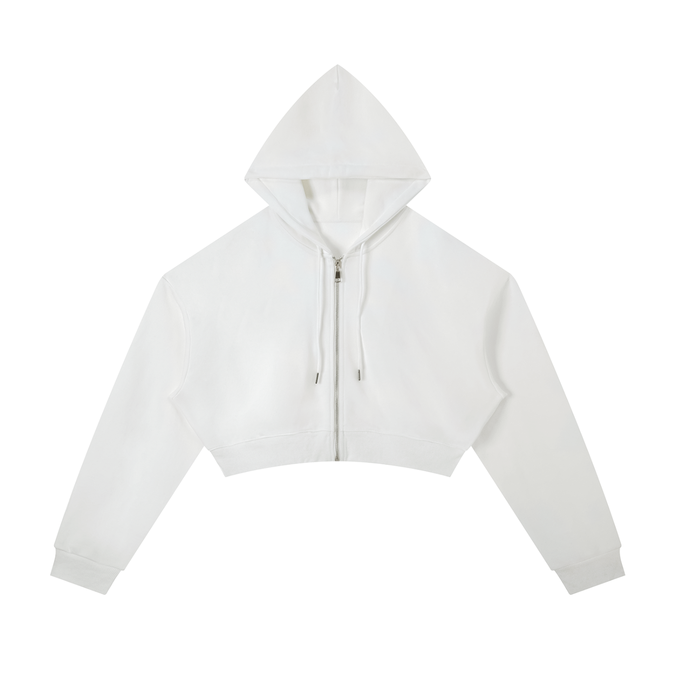 Cropped Zip-Up Hoodie