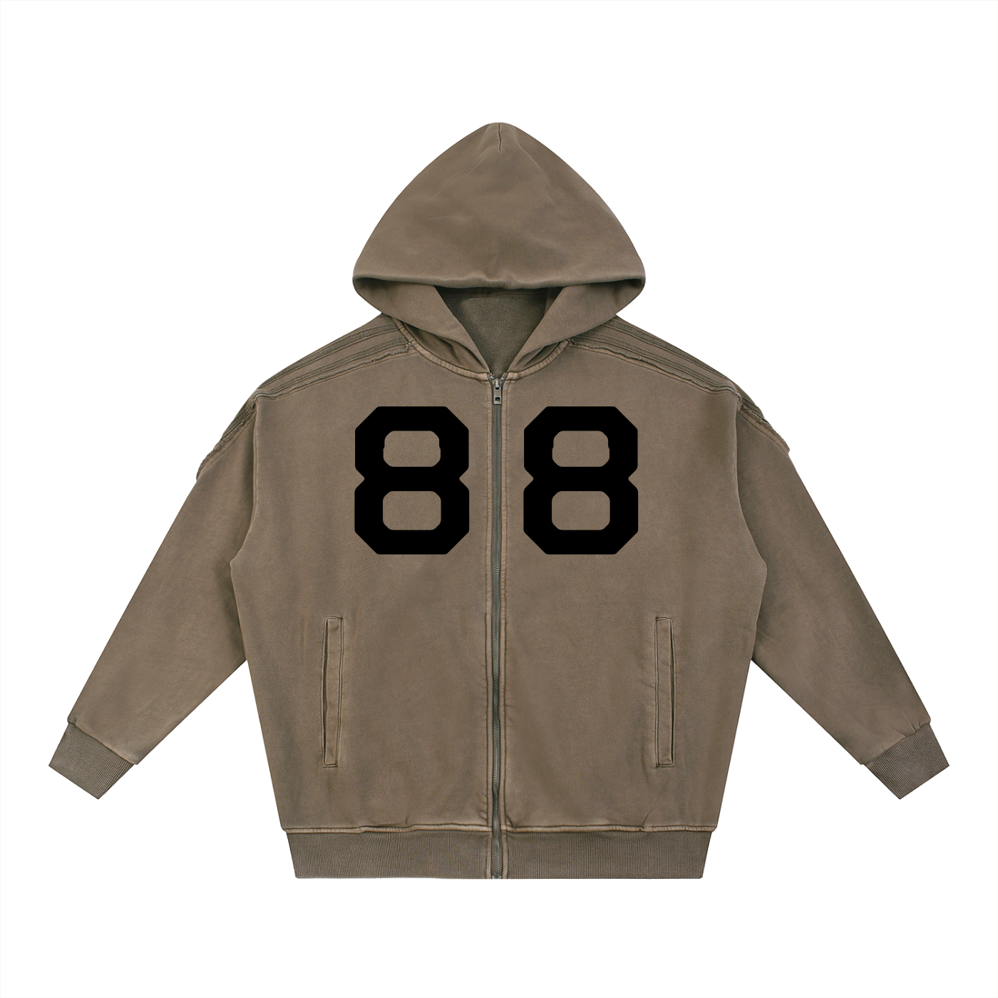 888 Raw Stripe Hoodie