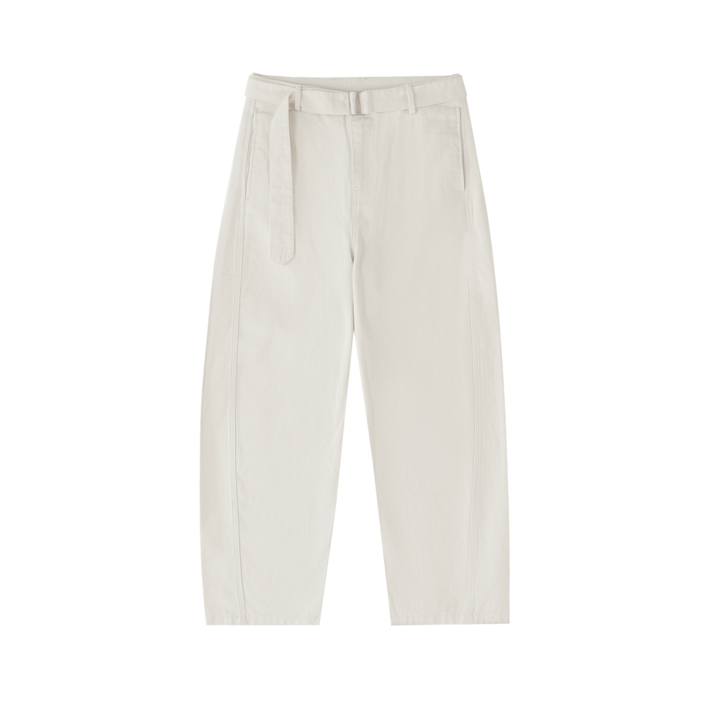 Belted Barrel Chino Pants