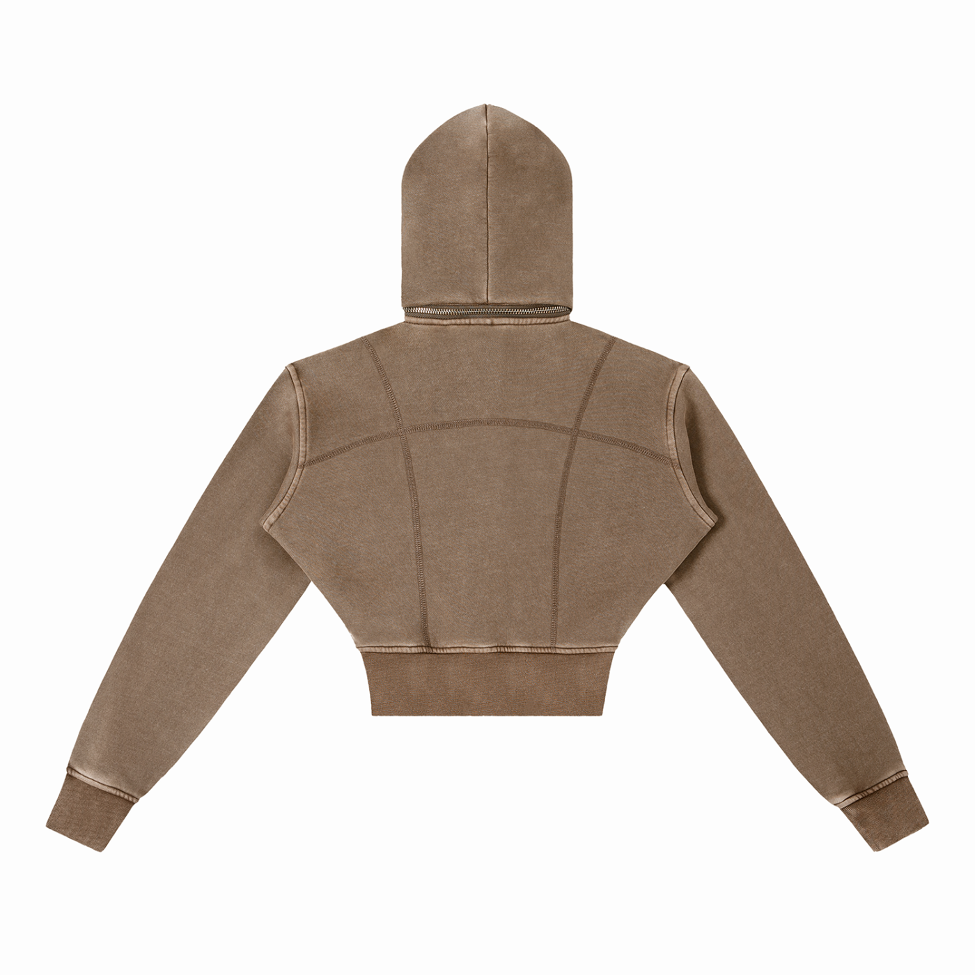 8 Vintage Cropped Zip Up Hoodie
