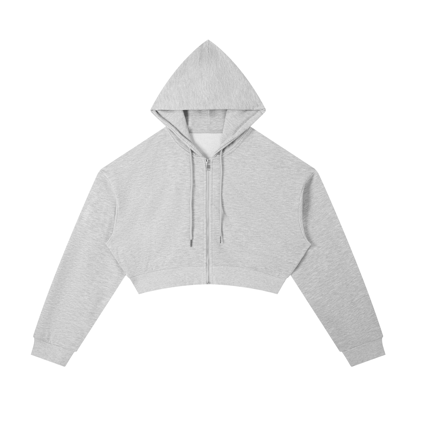 Cropped Zip-Up Hoodie