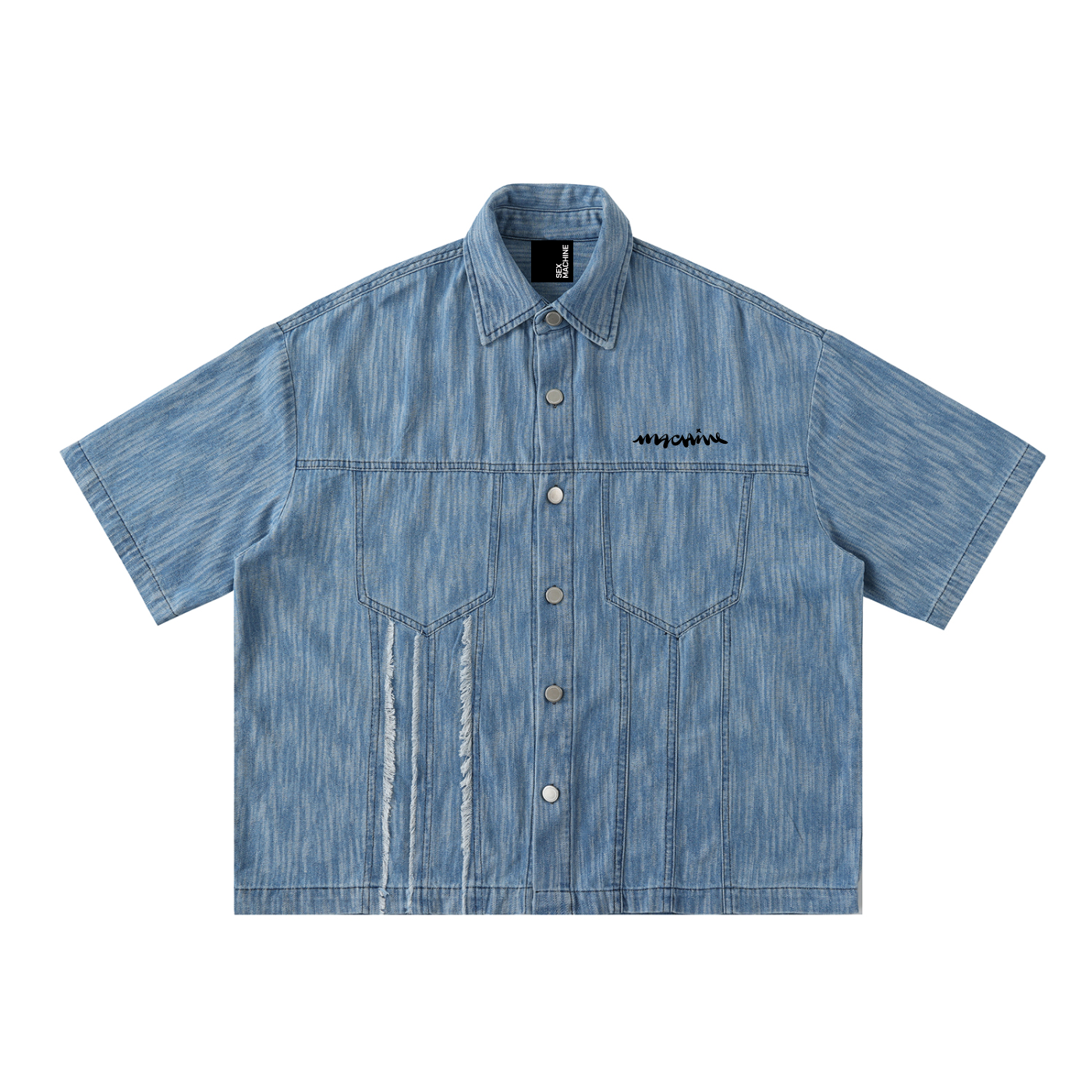 Machine Distressed Short-Sleeve Shirt