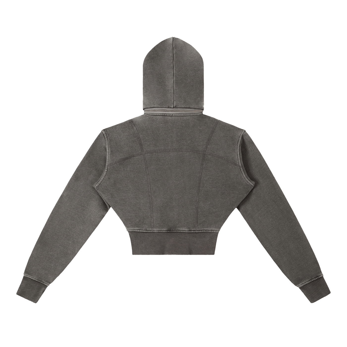 8 Vintage Cropped Zip Up Hoodie