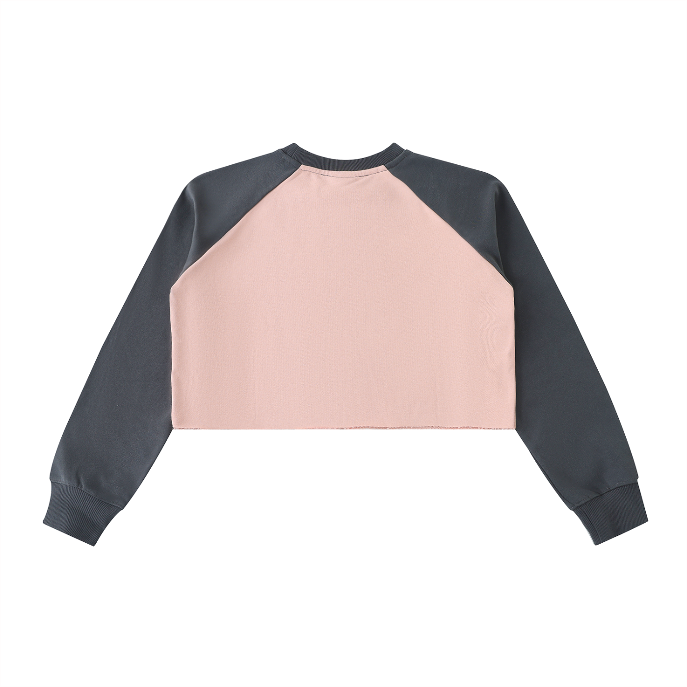 Retro Raw-Hem Crop Sweatshirt