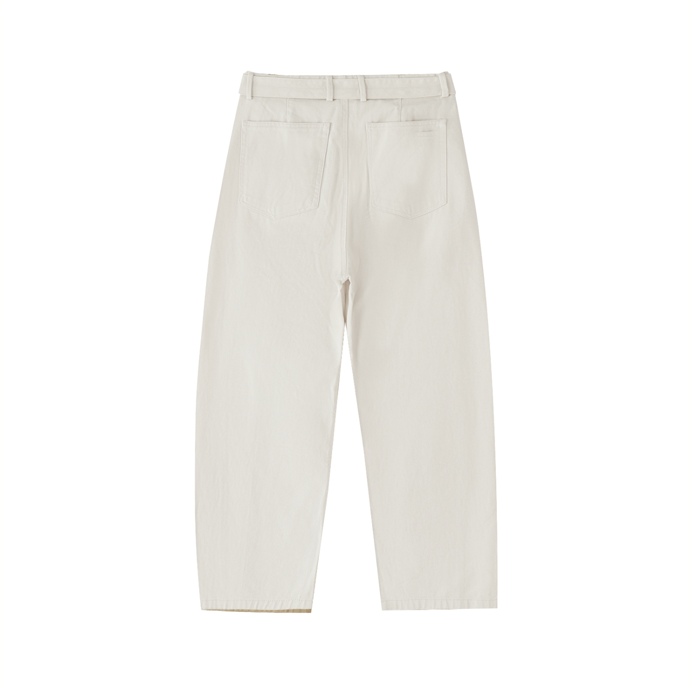 Belted Barrel Chino Pants